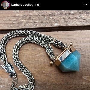 BCP Aventurine Dragons Necklace -nwt